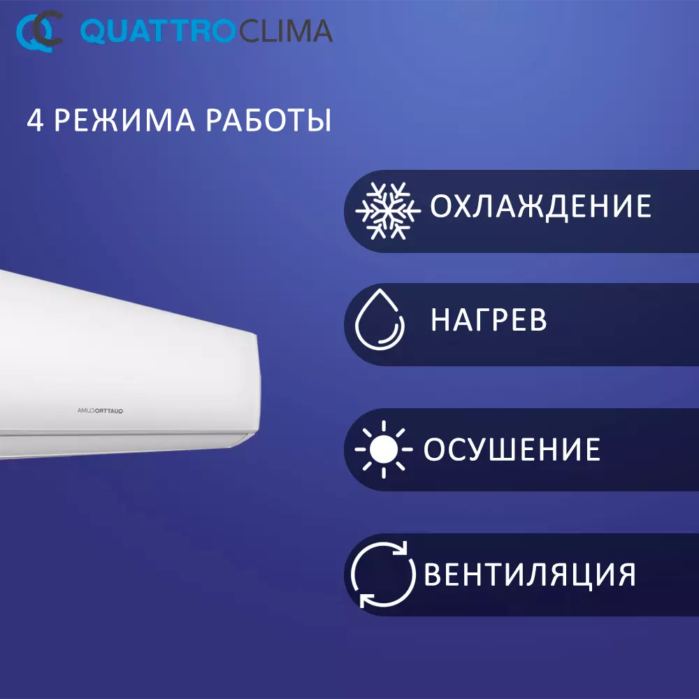 Кондиционер QUATTROCLIMA QV-SR24WA/QN-SR24WA SIROCCO купить в Уссурийске